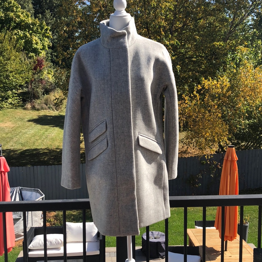 J.Crew, gray cocoon will winter coat, sz 6